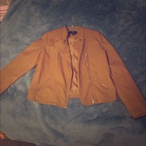 A metaphor artificial leather jacket